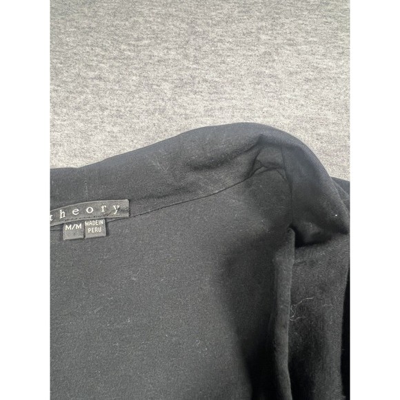 Theory Women's Scoop Neck Short Sleeve  Blouse Black Size M - Picture 4 of 9
